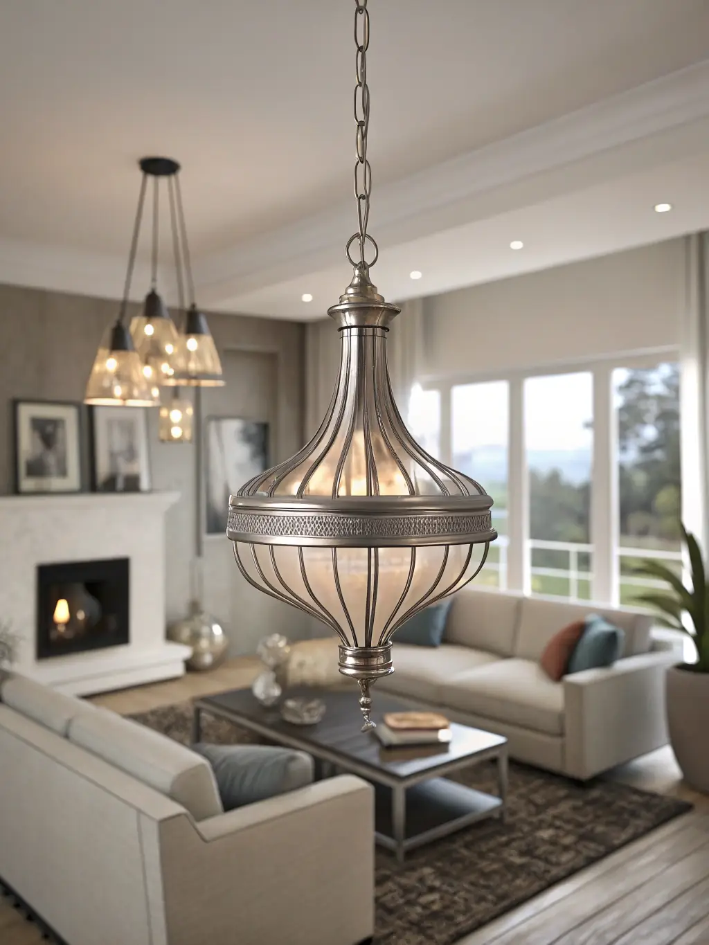 A visually appealing metal fixture designed for interior design, showcasing the aesthetic possibilities of Zaib Industry's fabrication services.
